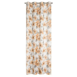 Zavjesa od svijetlog etamina sa printom cvijeća, poluprozirna 140x250 Sofia