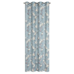 Zavjesa 140x250 od eko stila etamina s motivom magnolije, poluproziran Luna
