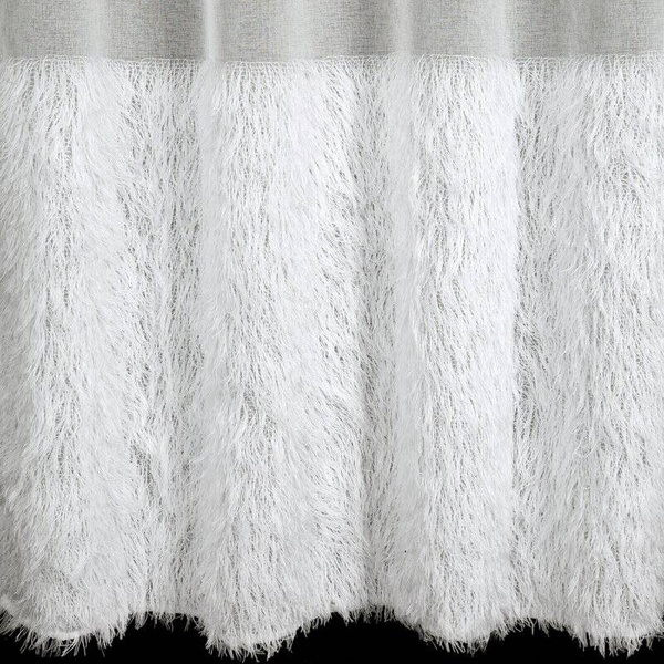 Zavjesa 140x250 od gaze ukrašena moher koncem MARGARET 2 