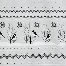 Božićni set posteljine 140x200 cm od pamučnog satena, bijele boje, ukrašen suptilnim printom TASHA