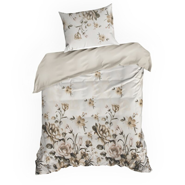 Posteljina 140x200 cm od pamučnog satena s cvjetnim uzorkom SPRING