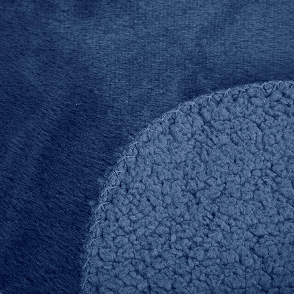 Zimska deka 220x240 cm, dvostrani prekrivač od ugodnog krzna i tkanine s uzorkom janjeće kože, NINA Premium