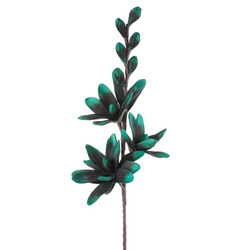 Ukrasni cvijet od foamiran pjene FLORE 736 95 CM CIEMNOZIELONY