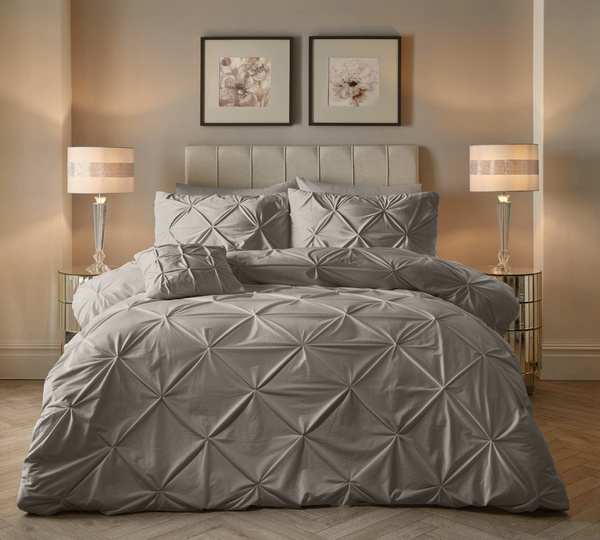 Baršunasta posteljina 200x200/220, mekana ukrašena prošivom romba Pintuck Velvet