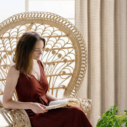 Zavjesa od šenil niti izrađena od šifonske tkanine 135x270 traka - REINA - Eva Minge Premium