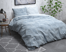 Posteljina od flanela 200x220 plava, mekana na dodir Washed Cotton