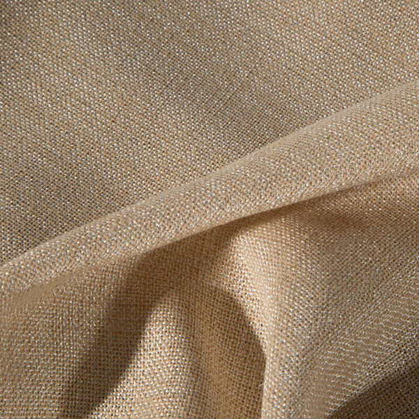 Okrugli stolnjak s lanenim tkanjem i sjajnim koncem, završen dvostrukom trakom na rubovima ∅ 120 cm Bianca 2