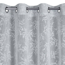 Zavjesa od svijetlog etamina u eko stilu s printom nježnih grančica 140x250 cm Amber