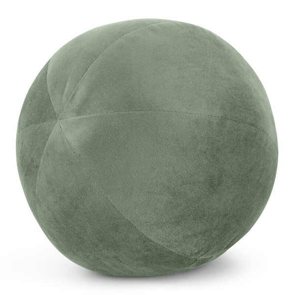 Ukrasni jastuk, kugla O 24 cm od baršuna s kontrastnim rubom Gaja