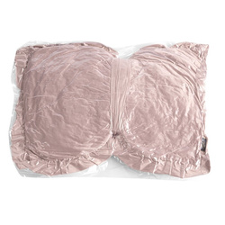 Baršunasti jastuk s punjenjem u obliku mašne 55x35 cm, obrubljen volanima,