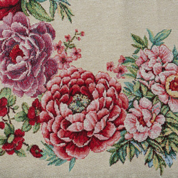 Goblen nadstolnjak 40x100 ukrašen tkanim cvjetnim motivom 