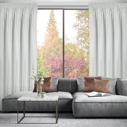 Srebrna zavjesa od sjajnog baršuna 140x270 cm traka - CAMERON