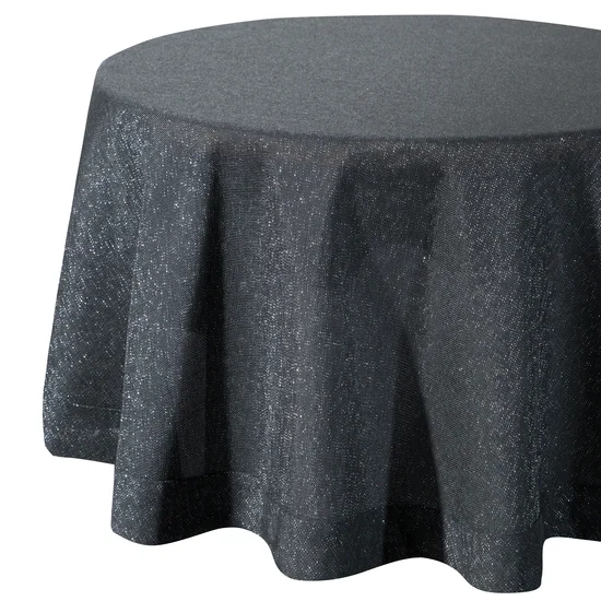 Okrugli stolnjak sa strukturom platna i srebrnom niti ∅ 180 cm Stella 2