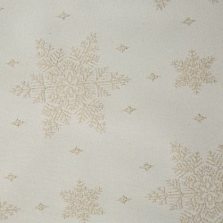 Božićni stolnjak od jacquard tkanine s motivom snježne pahulje protkane zlatnim koncem 135X180 Flash 9