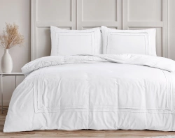 Elegantna bijela posteljina 200x200/220 Tailored White