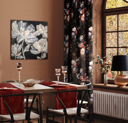 Baršunasti nadstolnjak 35x220 s velikim art deco lepezastim uzorkom Blink 14