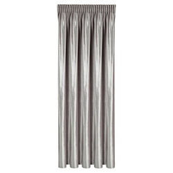 Srebrna zavjesa od sjajnog baršuna 140x270 cm traka - CAMERON