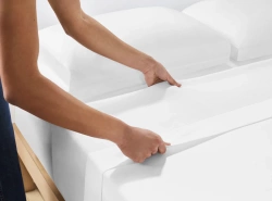 Plahta od flanela glat boja bijela 260x250