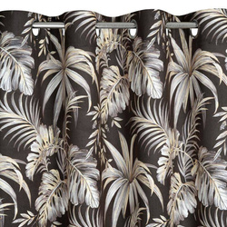 Zavjesa od mekog baršuna s printom egzotičnog lišća 140x250 cm Megi