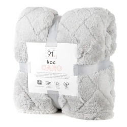 Flano deka 220x200 ukrašena reljefnim uzorkom CARO