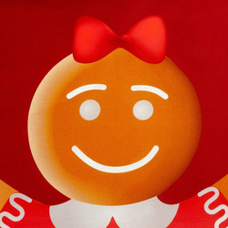 Božićna posteljina 220x200 od pamuka s printom božićnih kolačića Ginger