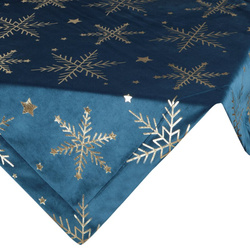 Božićni stolnjak 85x85 cm, baršunasta salveta ukrašena pahuljicama