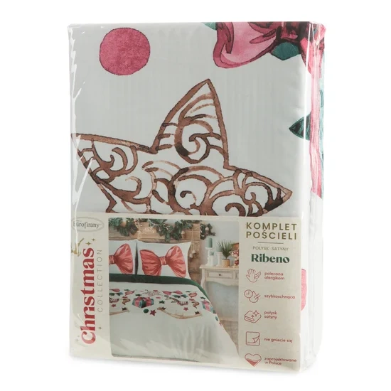 Božićna posteljina 220x200 od mikrovlakana ukrašena šarenim printom Ribeno