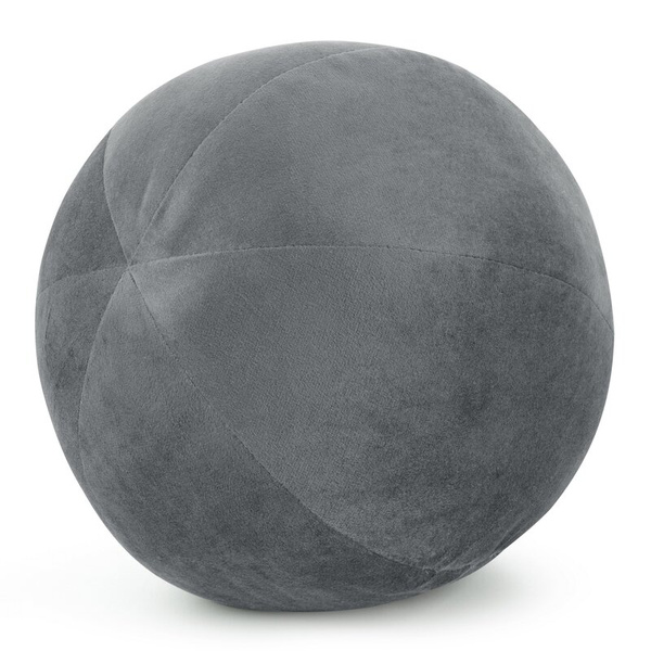 Ukrasni jastuk, kugla O 24 cm od baršuna s kontrastnim rubom Gaja  