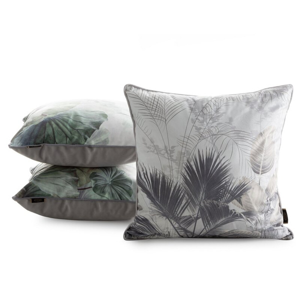 Baršunasta jastučnica 45x45 ukrašena botaničkim printom VELVET