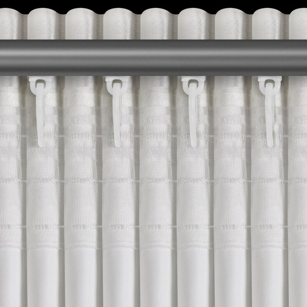 Srebrna zavjesa od sjajnog baršuna 140x270 cm traka - CAMERON