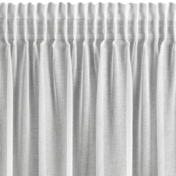 Krem zavjesa od mat gaze ukrašena vezom s dodatkom zlatnog konca, traka 140x270 cm - AURELIA