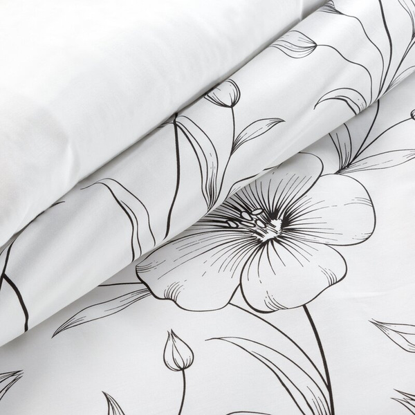 Posteljina 160x200 cm od pamučnog satena s cvjetnim uzorkom SPRING