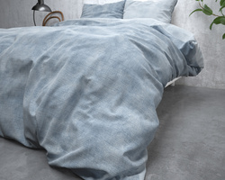 Posteljina od flanela 240x220 plava, mekana na dodir Washed Cotton