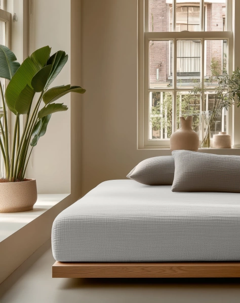 Muslin plahta s gumicom 180x200 + 30 cm, Dreamhouse Muslin