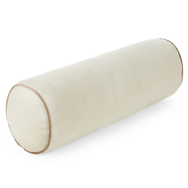 Ukrasni jastuk, valjak 15x45 od baršuna s kontrastnim rubom Gaja