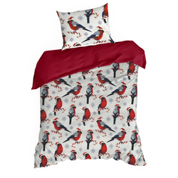 Set božićne posteljine 140x200 od mikrovlakana, ukrašen božićnim printom