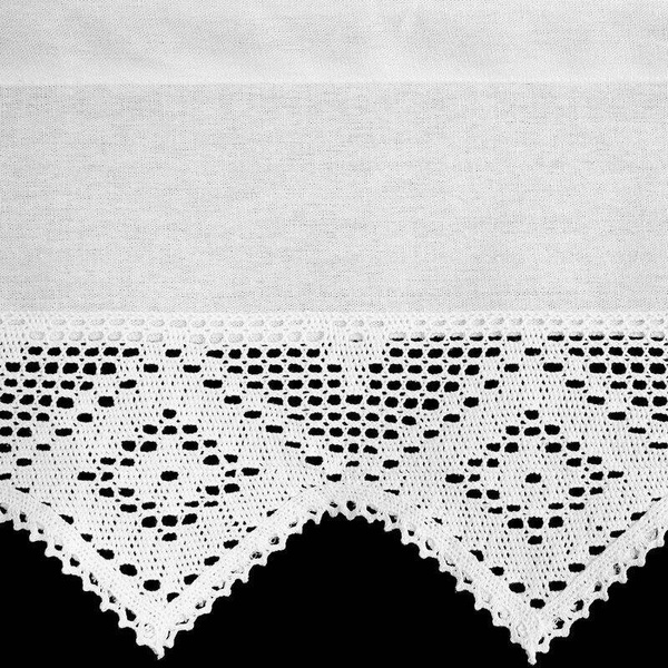 Zavjesa ISAAC na traci 150x30 cm bijela