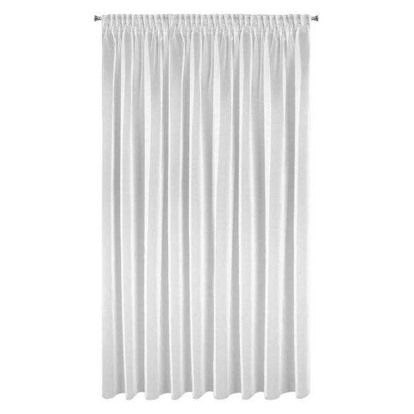 Zavjesa od lagane i sjajne tkanine trakasta 400x250 cm bijela boja Esel