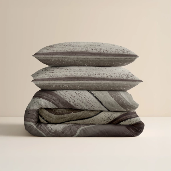 Posteljina od flanela 140x220 siva, mekana na dodir Marcus