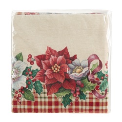 Božićni tapiserijski stolnjak 100x100 cm ukrašen božićnim motivom