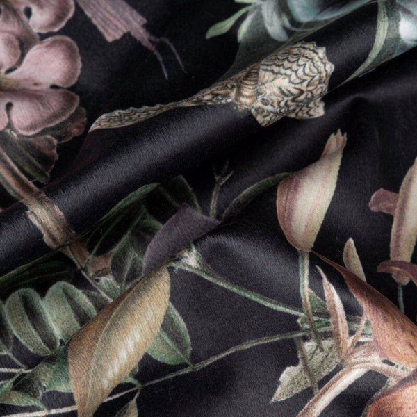 Zavjesa od mekog baršuna s botaničkim uzorkom i 3D efektom 140x250 cm Becky