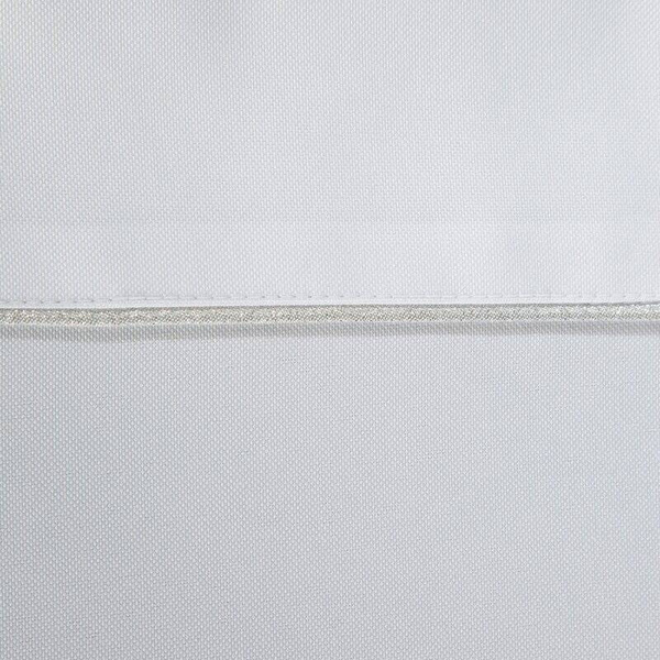 Klasični bijeli stolnjak s nježnim srebrnim obrubom 140x220 Madele 