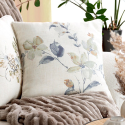 Dekorativna jastučnica 45x45 s lanenom strukturom i ukrasnim rubom LEN