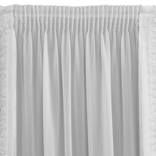 Zavjesa LUISA na traci 140x270 cm bijela