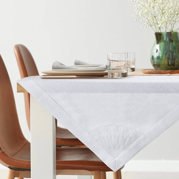 PREMIUM stolnjak 85x85 ukrašen rubom i vezenom čipkom ELEN 