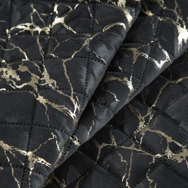 PREMIUM baršunasti pokrivač 220x240 prošiven metodom vrućeg prešanja sa sjajnim mramornim uzorkom Blink 4