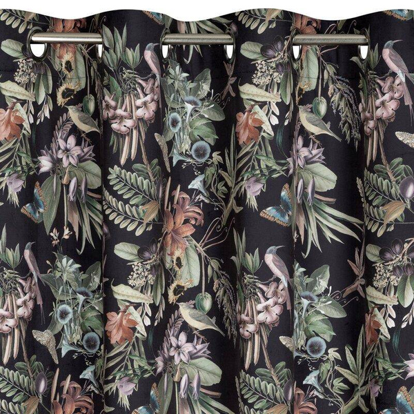 Zavjesa od mekog baršuna s botaničkim uzorkom i 3D efektom 140x250 cm Becky