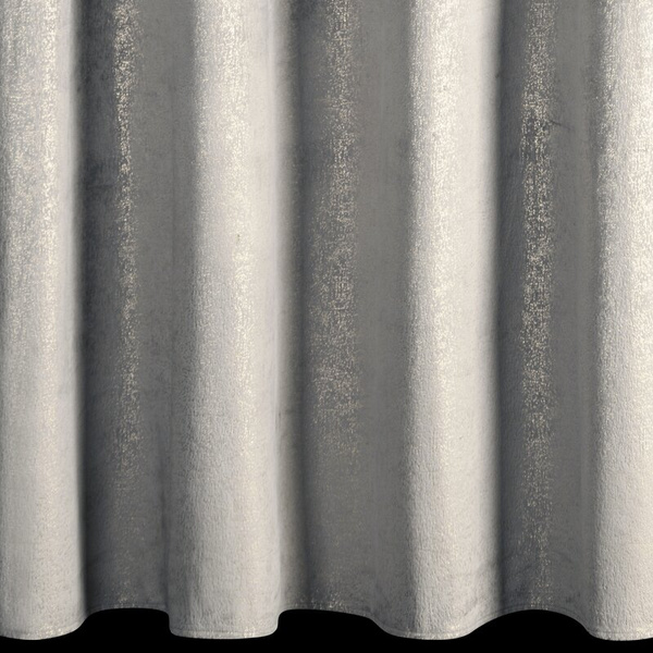 Baršunasta zavjesa ukrašena sjajnim printom, 135x250 cm, zlatne rupice - BETHY