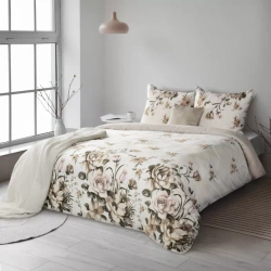 Posteljina 160x200 cm od pamučnog satena s cvjetnim uzorkom SPRING