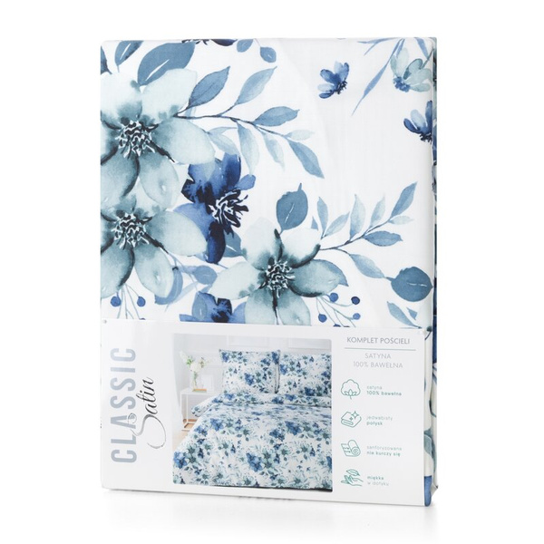 Posteljina 220x200 cm od pamučnog satena s cvjetnim uzorkom SPRING